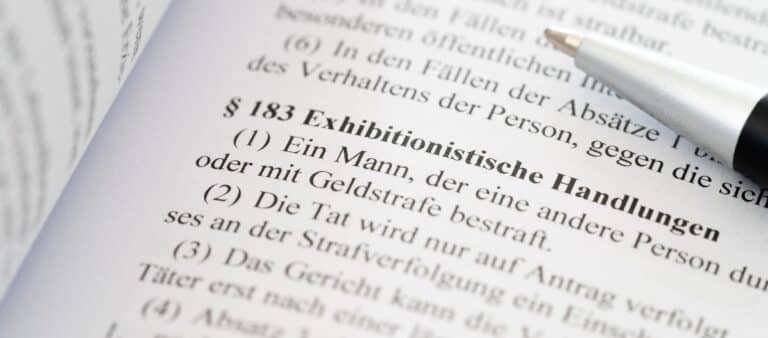 Exhibitionismus im Strafgesetzbuch