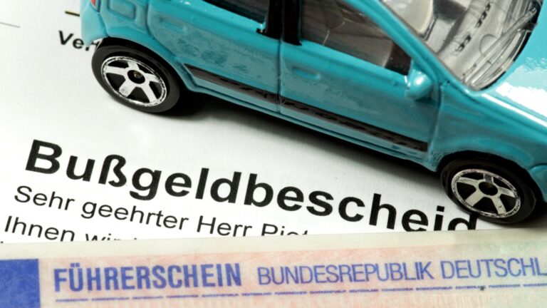 Bußgeldbescheid, Auto und Führerschein